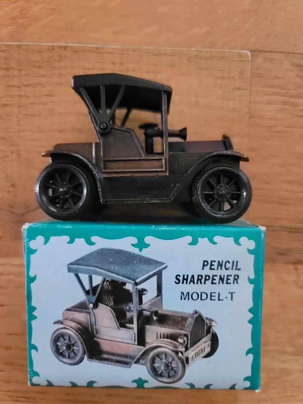 LOT Of (6pc) Diecast Miniature MODEL-T Pencil Sharpener Antique Finish in Box